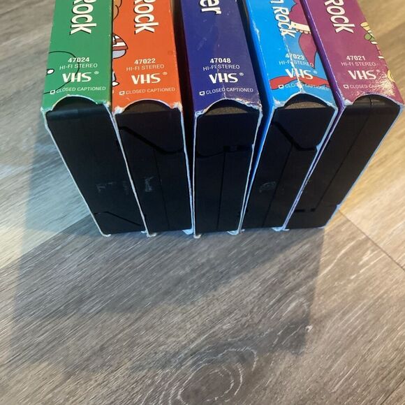 School house Rock VHS Set Of 5 Tapes Grammar Science Multiplication America Rock - Picture 8 of 8